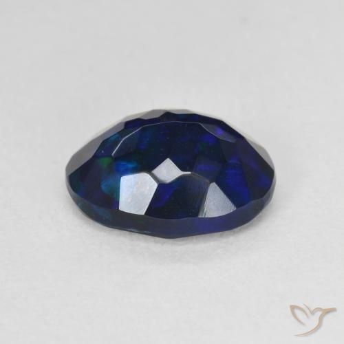 Black Opal Gemstone in 10.7 x 8.4 mm Size for Sale, Black Opal Stone in Multicolor Color