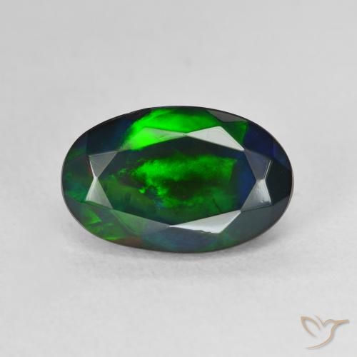 2.75ct Natural Multicolor Black Opal, Oval, Translucent