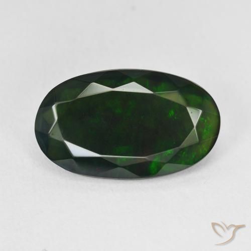 3.33ct Natural Multicolor Black Opal, Oval, Translucent