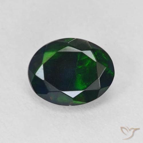 0.92ct Natural Multicolor Black Opal, Oval, Translucent