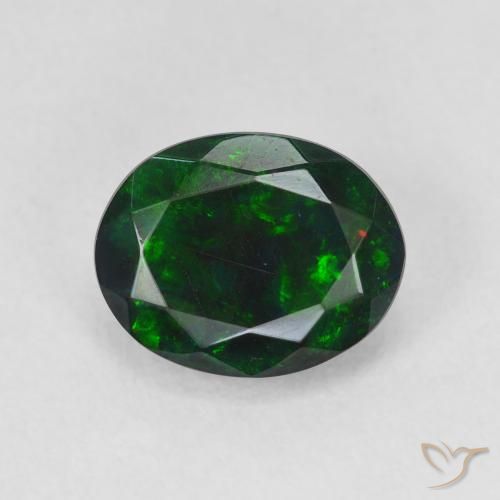 1.55ct Natural Multicolor Black Opal, Oval, Translucent