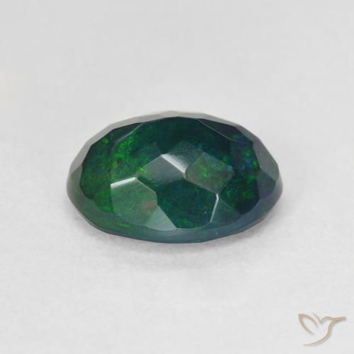 Black Opal Gemstone in 10 x 8 mm (calibrated) Size for Sale, Black Opal Stone in Multicolor Color