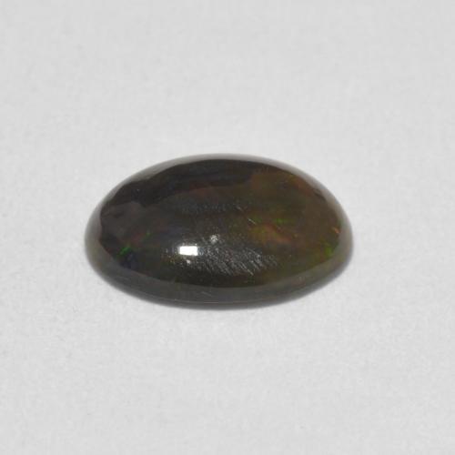 Black Opal Gemstone in 9 x 7 mm (calibrated) Size for Sale, Black Opal Stone in Multicolor Color