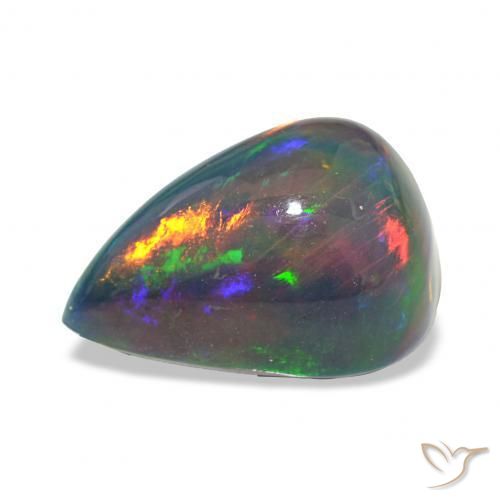 Black Opal Gemstone in 16 x 12 mm (calibrated) Size for Sale, Black Opal Stone in Multicolor Color