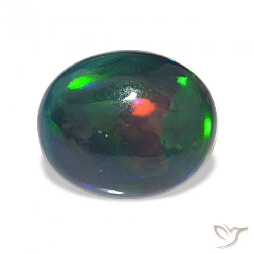 8.10ct Multicolor Black Opal, Oval, Opaque