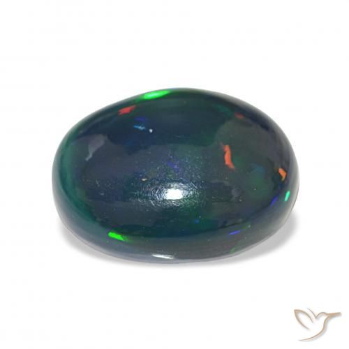 Black Opal Gemstone in 15.7 x 13 mm Size for Sale, Black Opal Stone in Multicolor Color