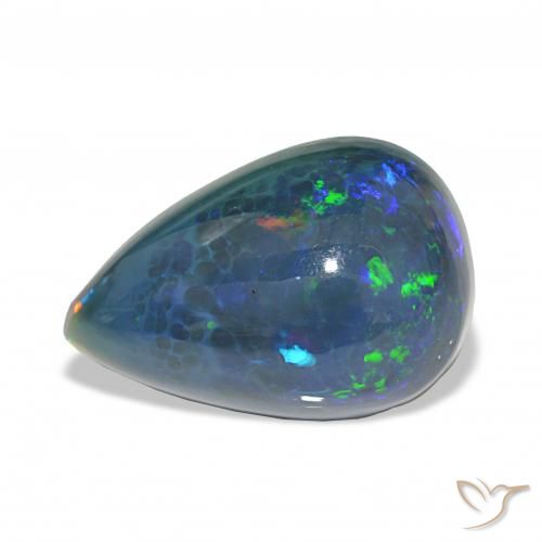 9.45ct Multicolor Black Opal, Pear Shape, Opaque