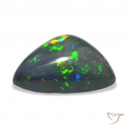 Black Opal Gemstone in 20.6 x 14.3 mm Size for Sale, Black Opal Stone in Multicolor Color