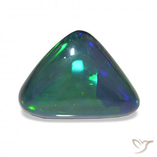 6.92ct Multicolor Black Opal, Trillion, Opaque