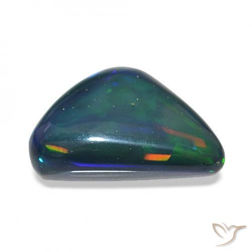 Black Opal Gemstone in 18 x 13 mm (calibrated) Size for Sale, Black Opal Stone in Multicolor Color