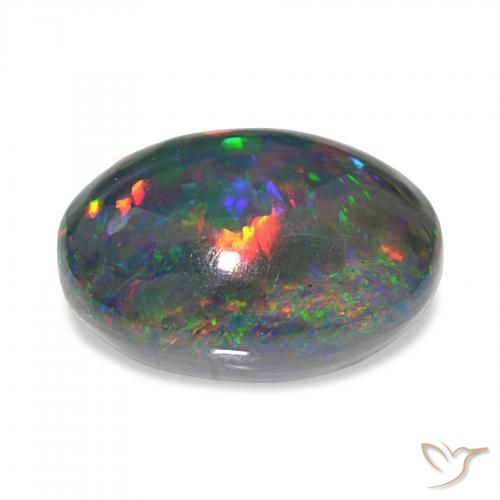 Black Opal Gemstone in 16 x 12 mm (calibrated) Size for Sale, Black Opal Stone in Multicolor Color
