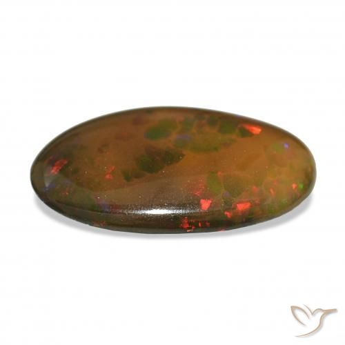 Black Opal Gemstone in 29.5 x 17.5 mm Size for Sale, Black Opal Stone in Multicolor Color