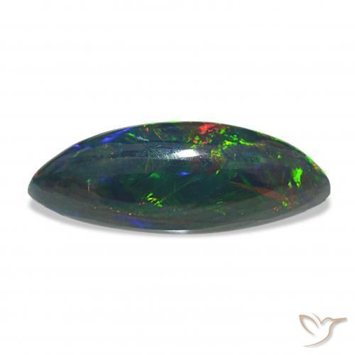 Black Opal Gemstone in 29.8 x 10.2 mm Size for Sale, Black Opal Stone in Multicolor Color