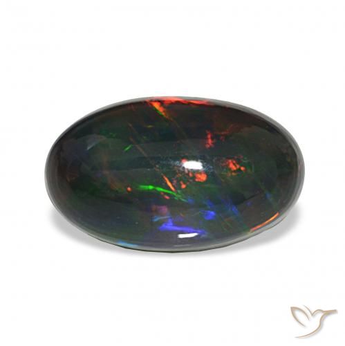 4.80ct Multicolor Black Opal Gemstones, Oval, Opaque