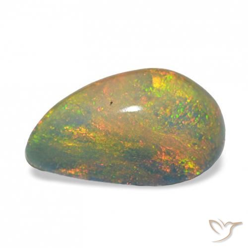 Black Opal Gemstone in 14.7 x 9.1 mm Size for Sale, Black Opal Stone in Multicolor Color