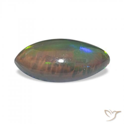 Black Opal Gemstone in 16.5 x 8.6 mm Size for Sale, Black Opal Stone in Multicolor Color