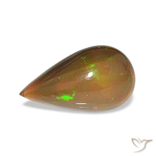 4.12ct Multicolor Black Opal, Pear Shape, Opaque