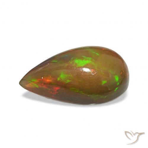 Black Opal Gemstone in 15.9 x 9.2 mm Size for Sale, Black Opal Stone in Multicolor Color