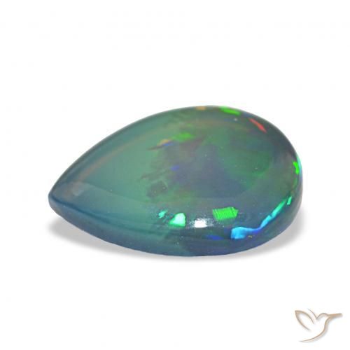 Black Opal Gemstone in 14.9 x 11.8 mm Size for Sale, Black Opal Stone in Multicolor Color