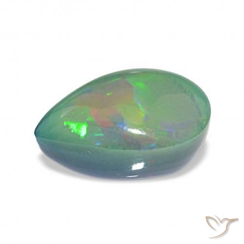 Black Opal Gemstone in 15 x 10 mm (calibrated) Size for Sale, Black Opal Stone in Multicolor Color