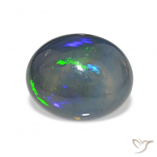 4.13ct Multicolor Black Opal, Oval, Opaque
