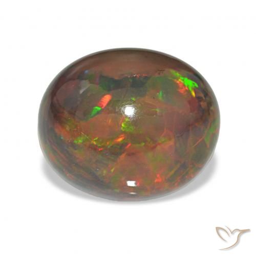4.98ct Multicolor Black Opal, Oval, Opaque