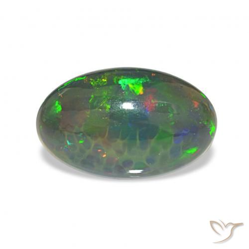 2.64ct Multicolor Black Opal, Oval, Opaque