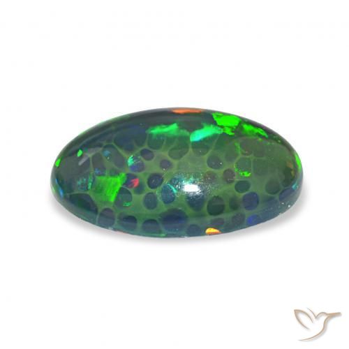Black Opal Gemstone in 14.6 x 9.1 mm Size for Sale, Black Opal Stone in Multicolor Color