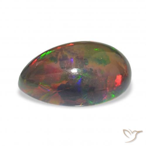 Black Opal Gemstone in 15 x 10 mm (calibrated) Size for Sale, Black Opal Stone in Multicolor Color