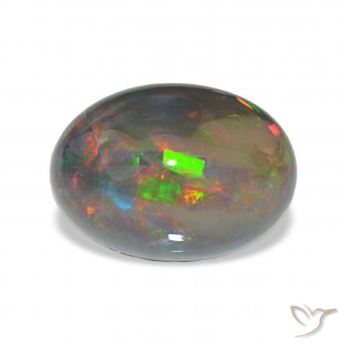 3.96ct Multicolor Black Opal, Oval, Opaque