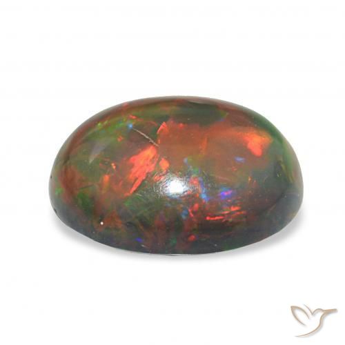 Black Opal Gemstone in 13.5 x 10.8 mm Size for Sale, Black Opal Stone in Multicolor Color