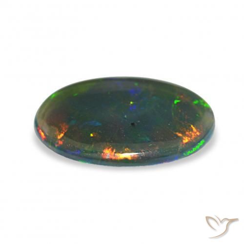 Black Opal Gemstone in 14 x 10 mm (calibrated) Size for Sale, Black Opal Stone in Multicolor Color