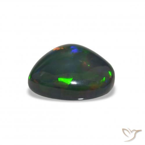 Black Opal Gemstone in 17.4 x 15.4 mm Size for Sale, Black Opal Stone in Multicolor Color