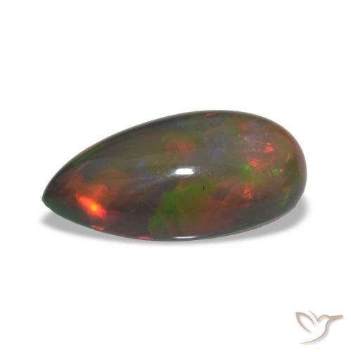 Black Opal Gemstone in 22 x 11.9 mm Size for Sale, Black Opal Stone in Multicolor Color
