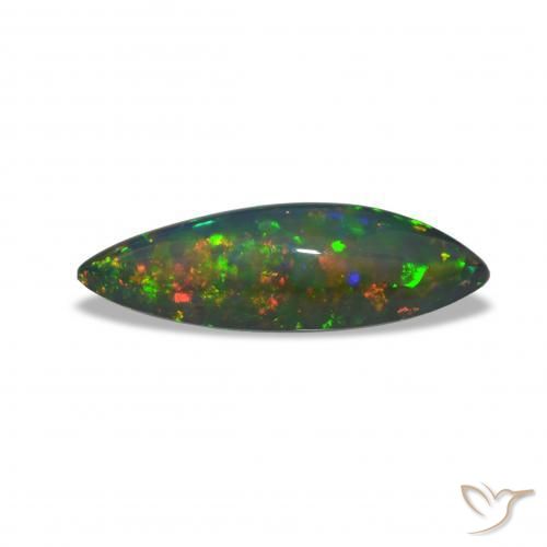 Black Opal Gemstone in 23.3 x 8.3 mm Size for Sale, Black Opal Stone in Multicolor Color