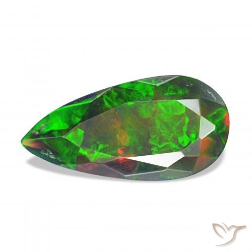 2.04ct Multicolor Black Opal, Pear Shape, Opaque