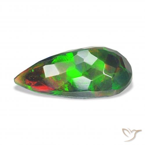 Black Opal Gemstone in 14.3 x 7.1 mm Size for Sale, Black Opal Stone in Multicolor Color