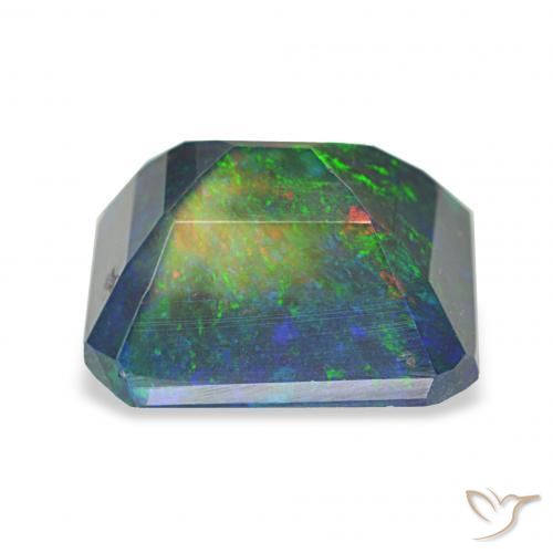 Black Opal Gemstone in 10 x 8 mm (calibrated) Size for Sale, Black Opal Stone in Multicolor Color