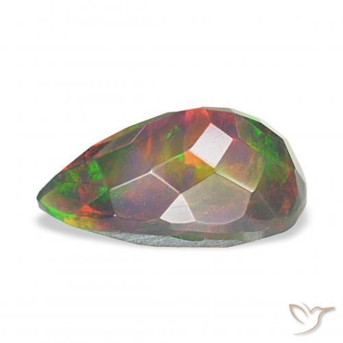 Black Opal Gemstone in 12.5 x 7.4 mm Size for Sale, Black Opal Stone in Multicolor Color