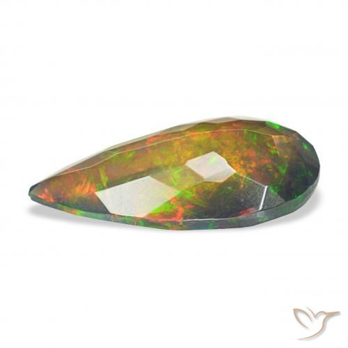 Black Opal Gemstone in 16 x 8 mm (calibrated) Size for Sale, Black Opal Stone in Multicolor Color