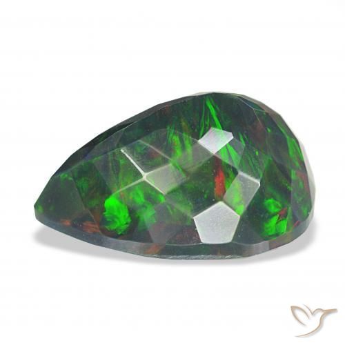 Black Opal Gemstone in 17 x 11.2 mm Size for Sale, Black Opal Stone in Multicolor Color