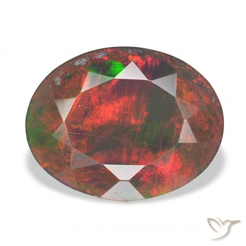 2.66ct Multicolor Black Opal, Oval, Opaque