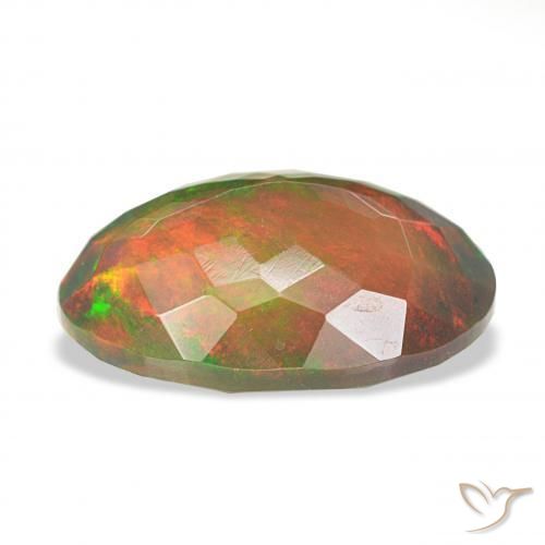 Black Opal Gemstone in 15 x 10 mm (calibrated) Size for Sale, Black Opal Stone in Multicolor Color