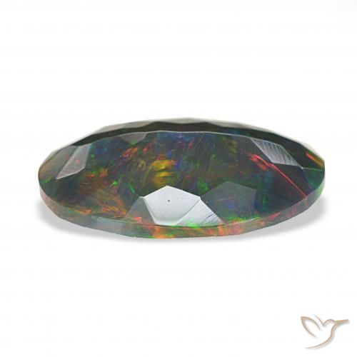 Black Opal Gemstone in 15.7 x 9.9 mm Size for Sale, Black Opal Stone in Multicolor Color