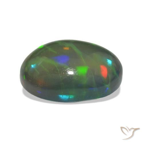 Black Opal Gemstone in 11.7 x 8.8 mm Size for Sale, Black Opal Stone in Multicolor Color