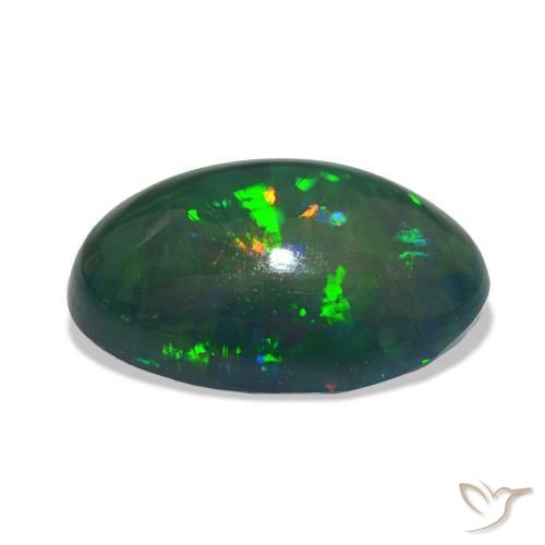 Black Opal Gemstone in 13.1 x 8.5 mm Size for Sale, Black Opal Stone in Multicolor Color