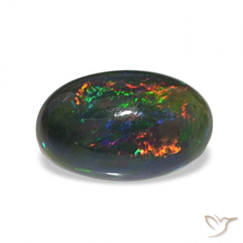 2.13ct Multicolor Black Opal Gemstones, Oval, Opaque