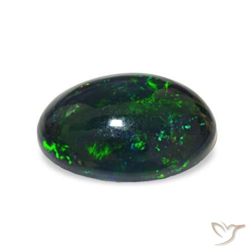 Black Opal Gemstone in 12.7 x 9.5 mm Size for Sale, Black Opal Stone in Multicolor Color