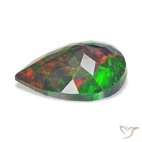 Black Opal Gemstone in 11.1 x 8.1 mm Size for Sale, Black Opal Stone in Multicolor Color