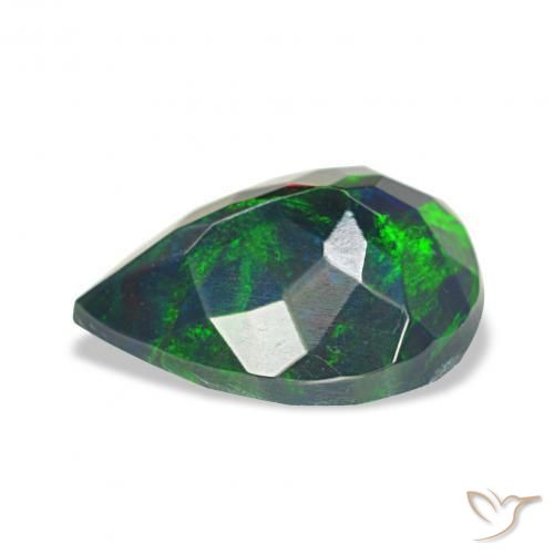 Black Opal Gemstone in 10 x 8 mm (calibrated) Size for Sale, Black Opal Stone in Multicolor Color